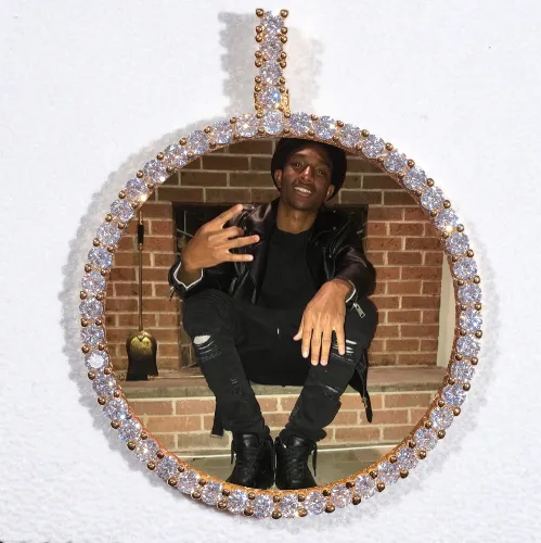 LARGE 3D CIRCLE CUSTOM PICTURE PENDANT sold by The GUU Shop