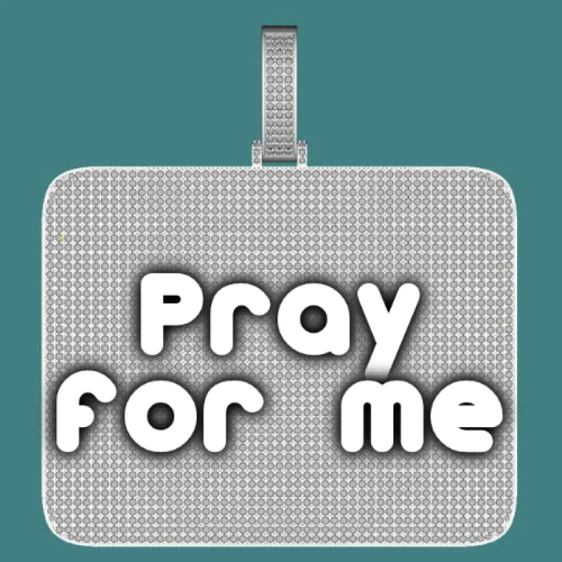 CUSTOM LETTER NECKLACE 3D BIG SQUARE sold by The GUU Shop