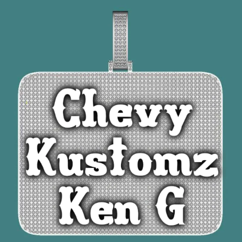 CUSTOM LETTER NECKLACE 3D BIG SQUARE sold by The GUU Shop