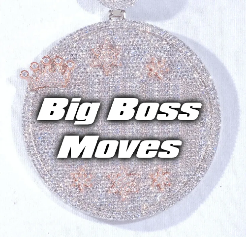 CUSTOM LETTER NECKLACE 3D BIG CROWN DISC sold by The GUU Shop