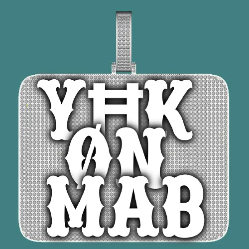 CUSTOM LETTER NECKLACE 3D BIG SQUARE sold by The GUU Shop