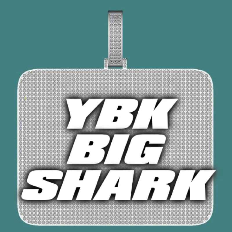 CUSTOM LETTER NECKLACE 3D BIG SQUARE sold by The GUU Shop