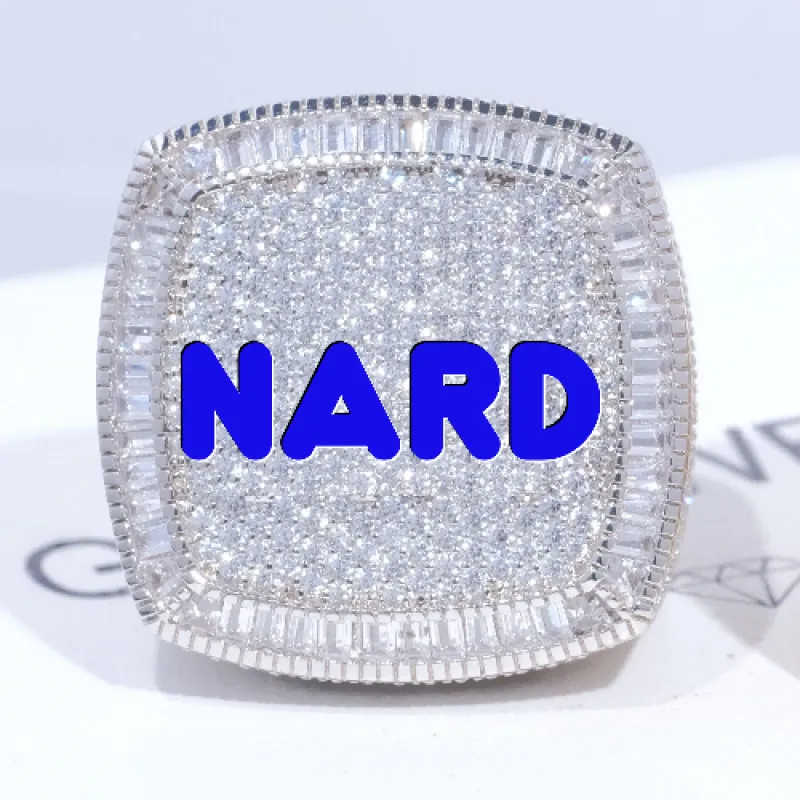 CUSTOM LETTER 3D ICED RING sold by The GUU Shop