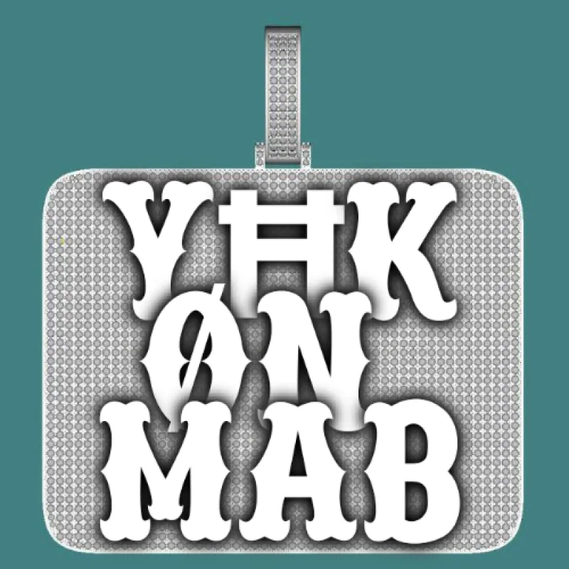 CUSTOM LETTER NECKLACE 3D BIG SQUARE sold by The GUU Shop