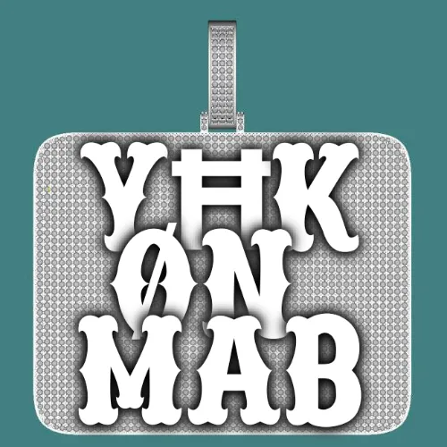 CUSTOM LETTER NECKLACE 3D BIG SQUARE sold by The GUU Shop