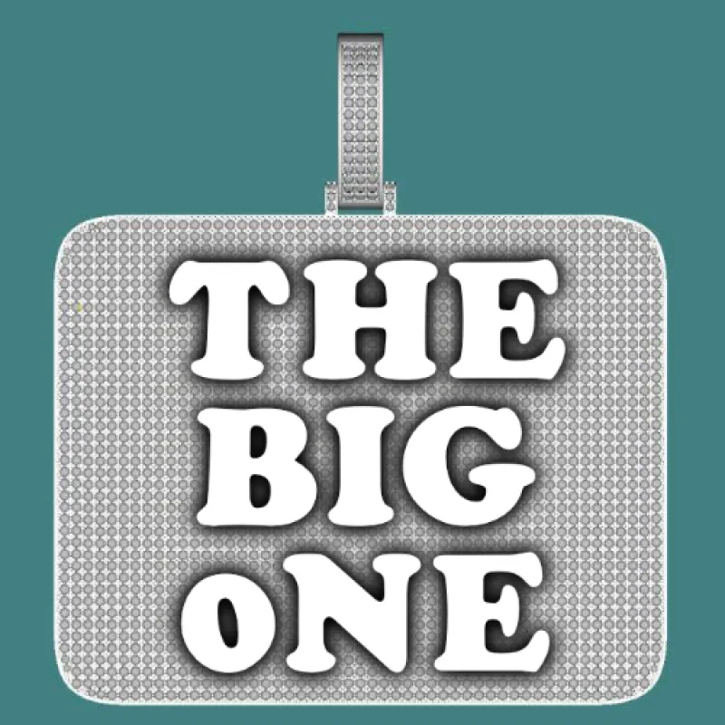 CUSTOM LETTER NECKLACE 3D BIG SQUARE sold by The GUU Shop