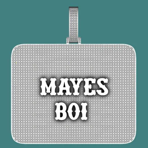 CUSTOM LETTER NECKLACE 3D BIG SQUARE sold by The GUU Shop