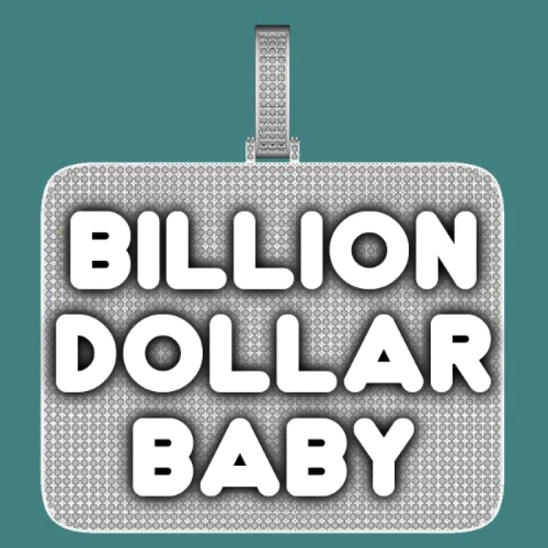 CUSTOM LETTER NECKLACE 3D BIG SQUARE sold by The GUU Shop