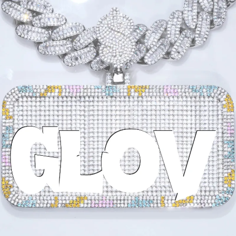 CUSTOM LETTER NECKLACE 3D COLORFUL SQUARE sold by The GUU Shop