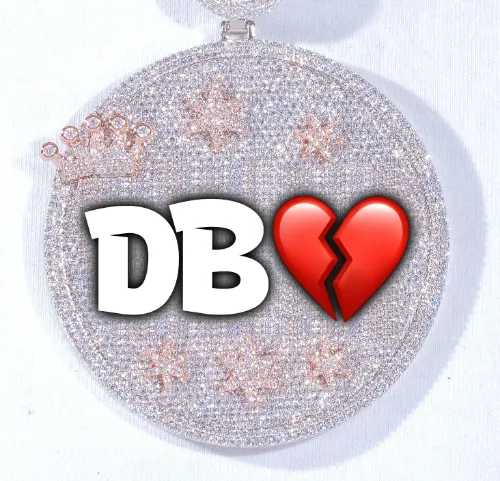 CUSTOM LETTER NECKLACE 3D BIG CROWN DISC sold by The GUU Shop