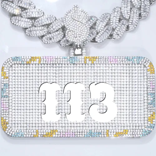 CUSTOM LETTER NECKLACE 3D COLORFUL SQUARE sold by The GUU Shop