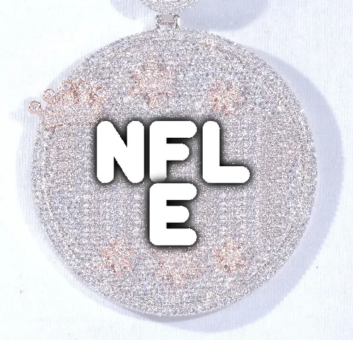 CUSTOM LETTER NECKLACE 3D BIG CROWN DISC sold by The GUU Shop