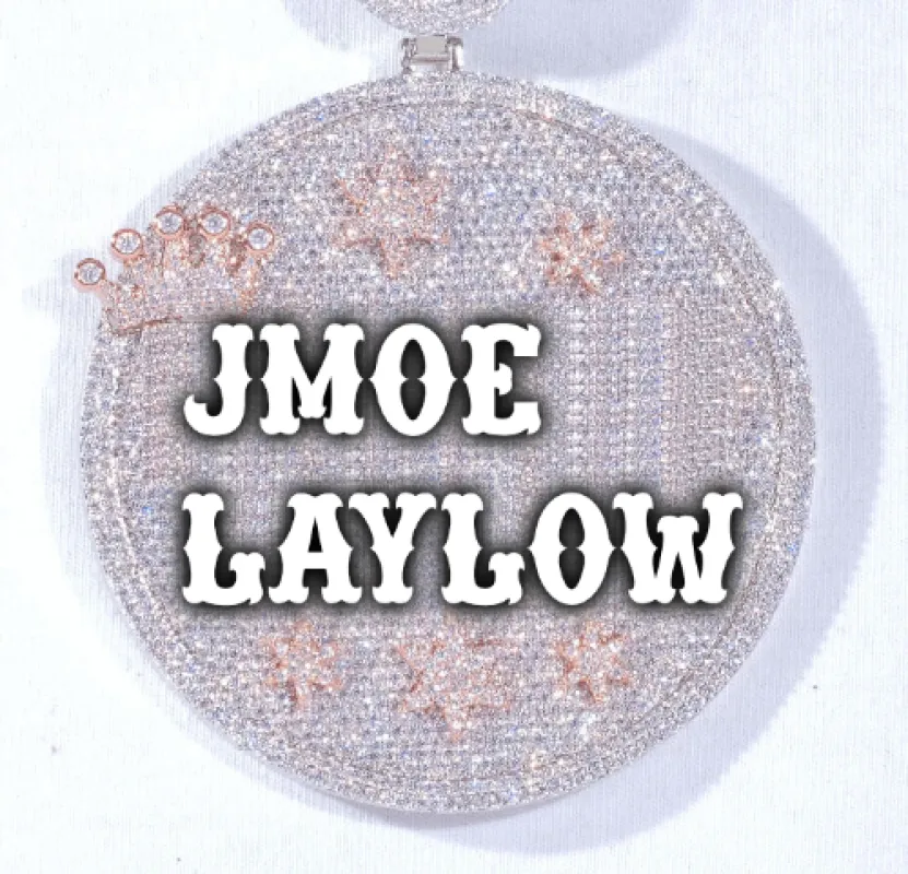 CUSTOM LETTER NECKLACE 3D BIG CROWN DISC made by The GUU Shop