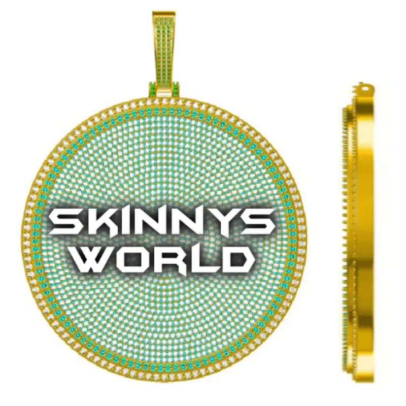 CUSTOM LETTER NECKLACE 3D BIG DISC sold by The GUU Shop