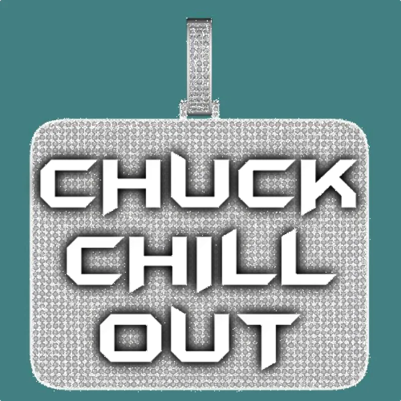 CUSTOM LETTER NECKLACE 3D BIG SQUARE sold by The GUU Shop