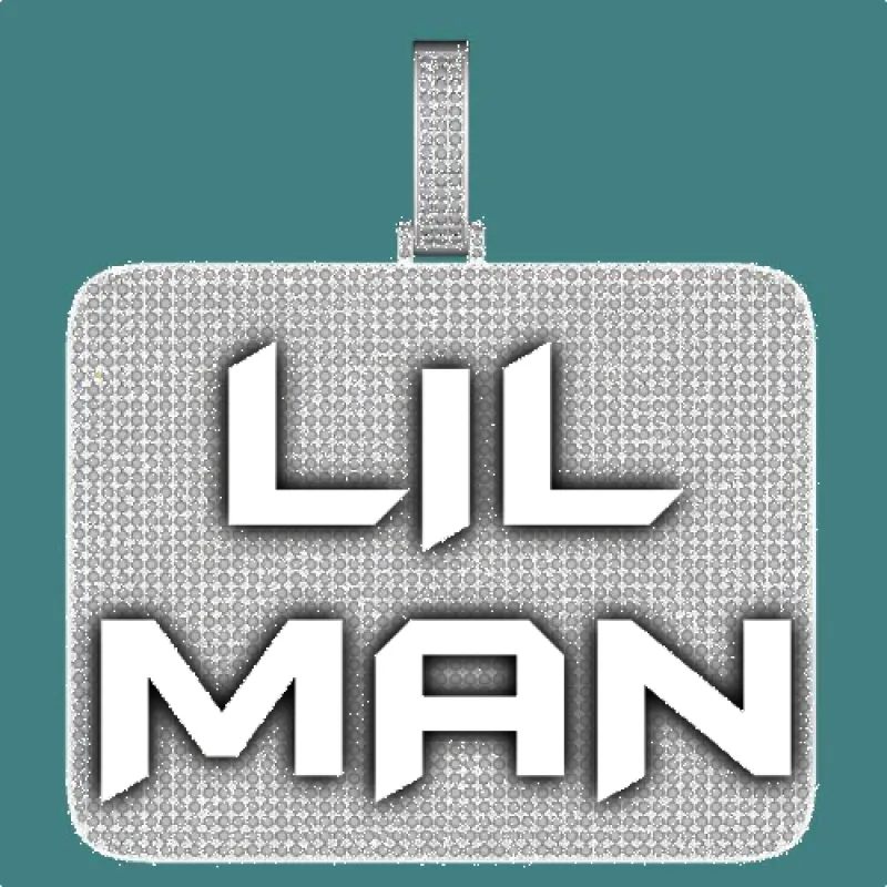 CUSTOM LETTER NECKLACE 3D BIG SQUARE sold by The GUU Shop