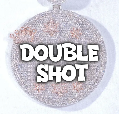 CUSTOM LETTER NECKLACE 3D BIG CROWN DISC sold by The GUU Shop