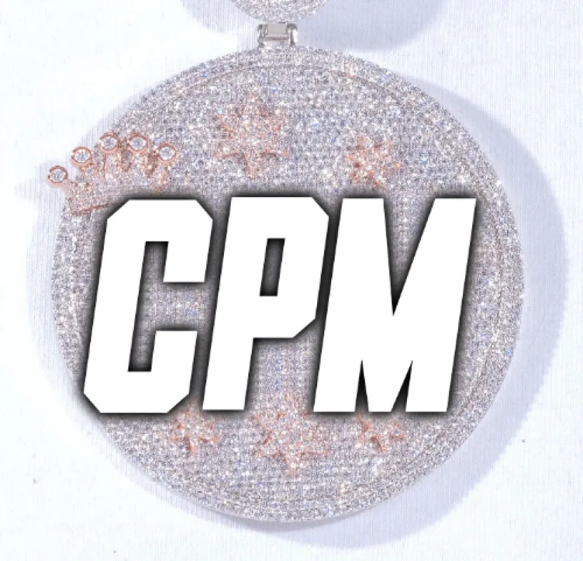 CUSTOM LETTER NECKLACE 3D BIG CROWN DISC sold by The GUU Shop