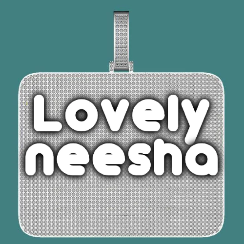 CUSTOM LETTER NECKLACE 3D BIG SQUARE sold by The GUU Shop