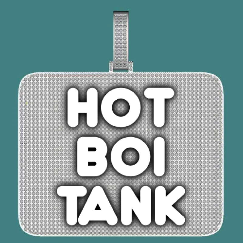 CUSTOM LETTER NECKLACE 3D BIG SQUARE sold by The GUU Shop