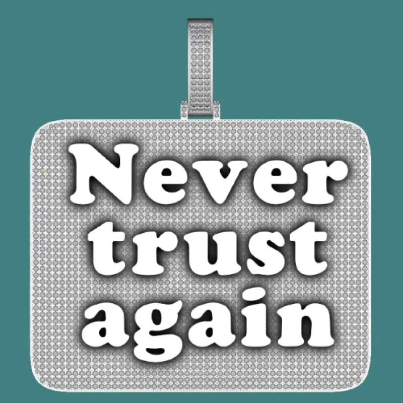 CUSTOM LETTER NECKLACE 3D BIG SQUARE sold by The GUU Shop