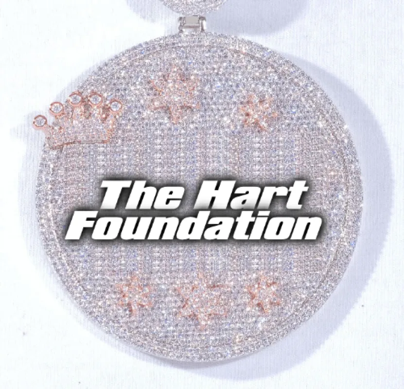 CUSTOM LETTER NECKLACE 3D BIG CROWN DISC sold by The GUU Shop