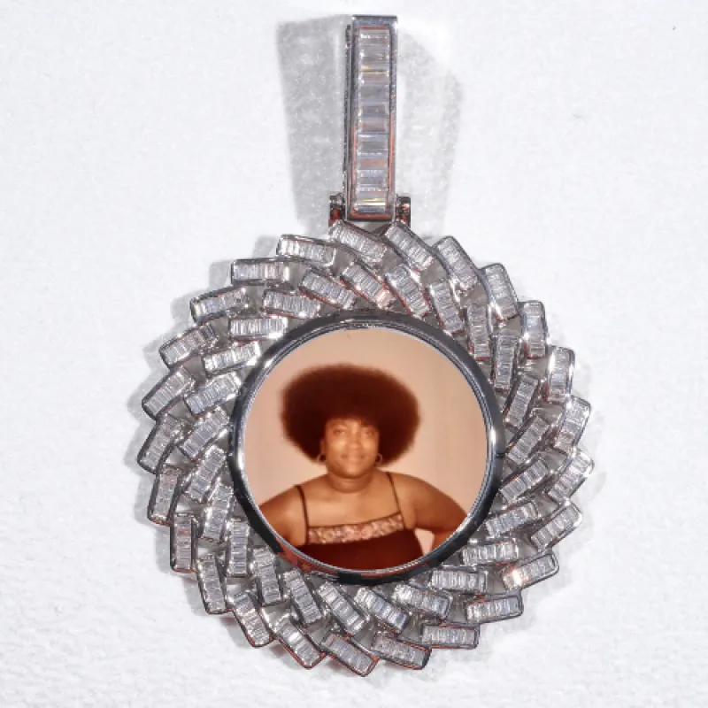 Large 3D Baguette Custom Picture Pendant sold by The GUU Shop