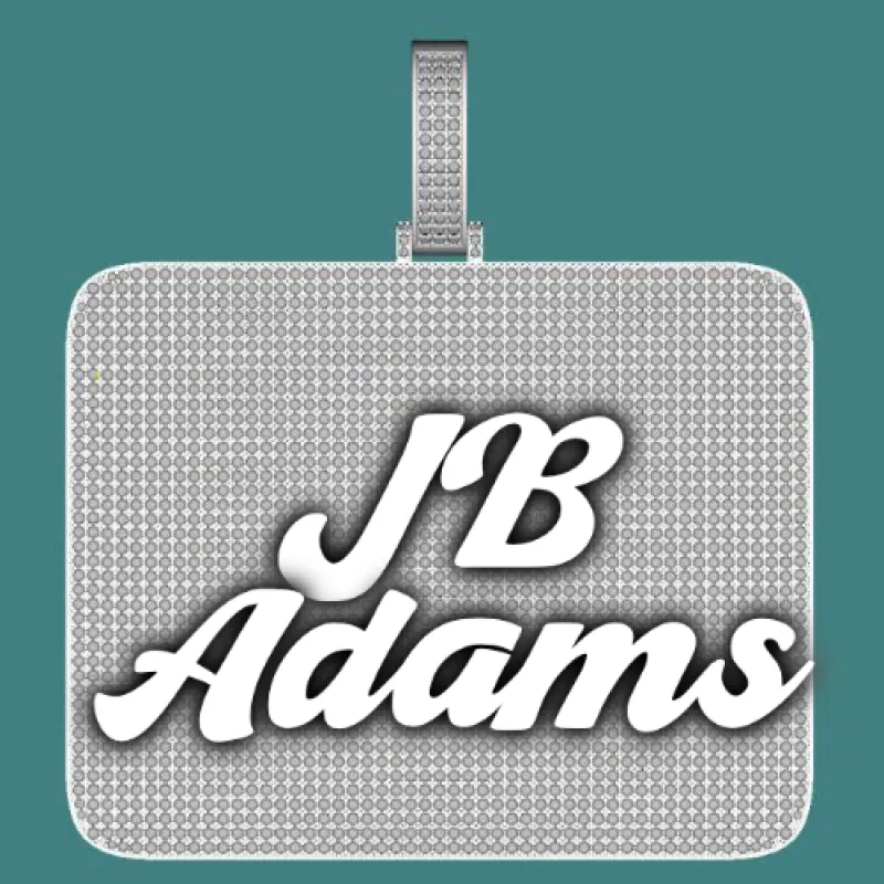 CUSTOM LETTER NECKLACE 3D BIG SQUARE sold by The GUU Shop