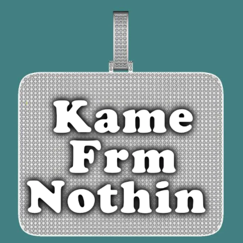 CUSTOM LETTER NECKLACE 3D BIG SQUARE sold by The GUU Shop