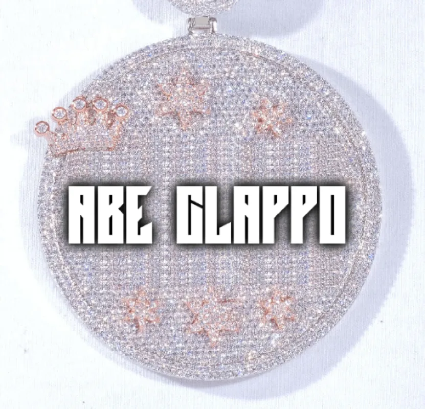 CUSTOM LETTER NECKLACE 3D BIG CROWN DISC sold by The GUU Shop