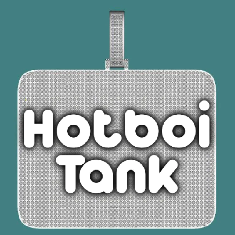 CUSTOM LETTER NECKLACE 3D BIG SQUARE sold by The GUU Shop