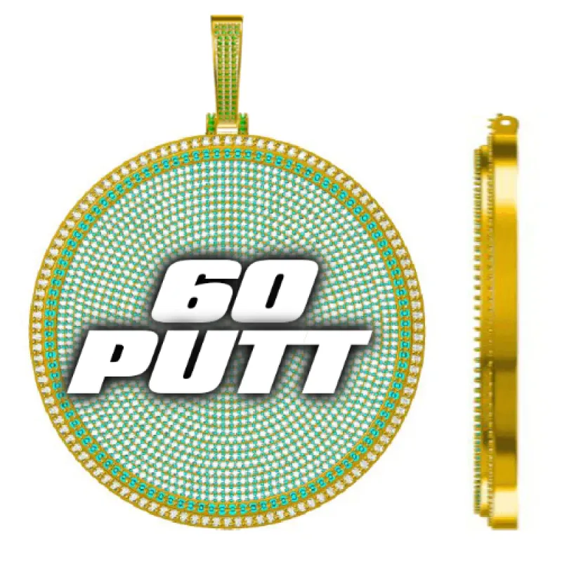 CUSTOM LETTER NECKLACE 3D BIG DISC sold by The GUU Shop