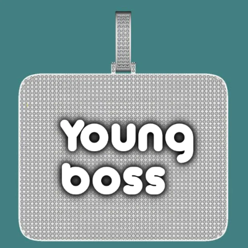 CUSTOM LETTER NECKLACE 3D BIG SQUARE sold by The GUU Shop