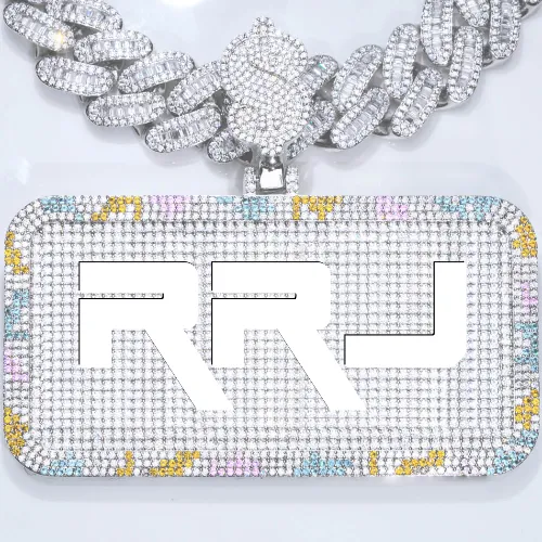 CUSTOM LETTER NECKLACE 3D COLORFUL SQUARE sold by The GUU Shop