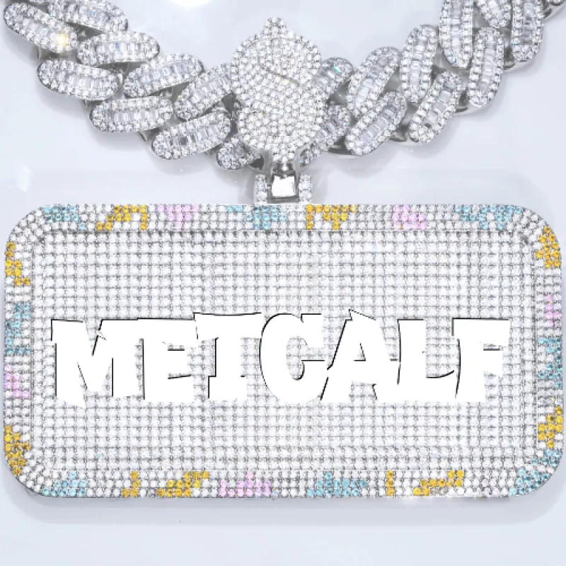 CUSTOM LETTER NECKLACE 3D COLORFUL SQUARE sold by The GUU Shop