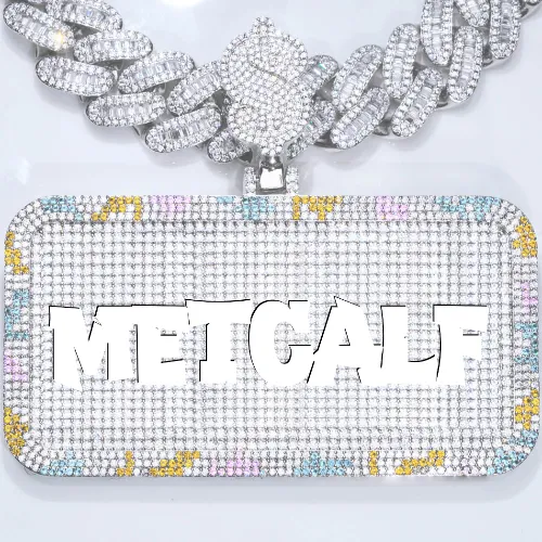 CUSTOM LETTER NECKLACE 3D COLORFUL SQUARE sold by The GUU Shop