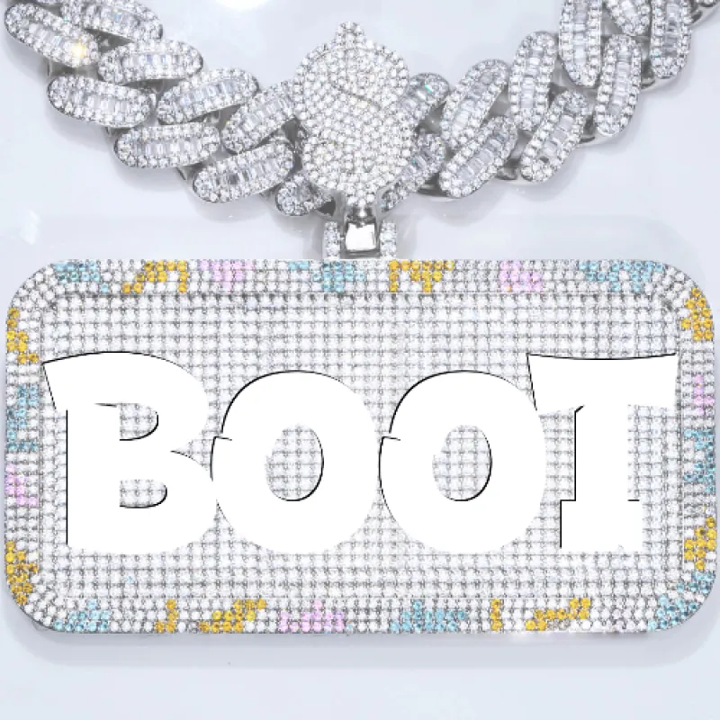 CUSTOM LETTER NECKLACE 3D COLORFUL SQUARE sold by The GUU Shop