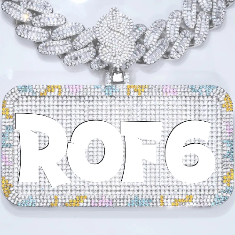 CUSTOM LETTER NECKLACE 3D COLORFUL SQUARE sold by The GUU Shop