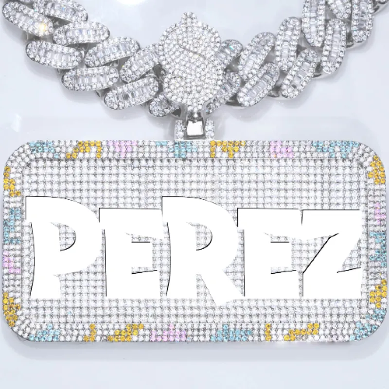 CUSTOM LETTER NECKLACE 3D COLORFUL SQUARE sold by The GUU Shop