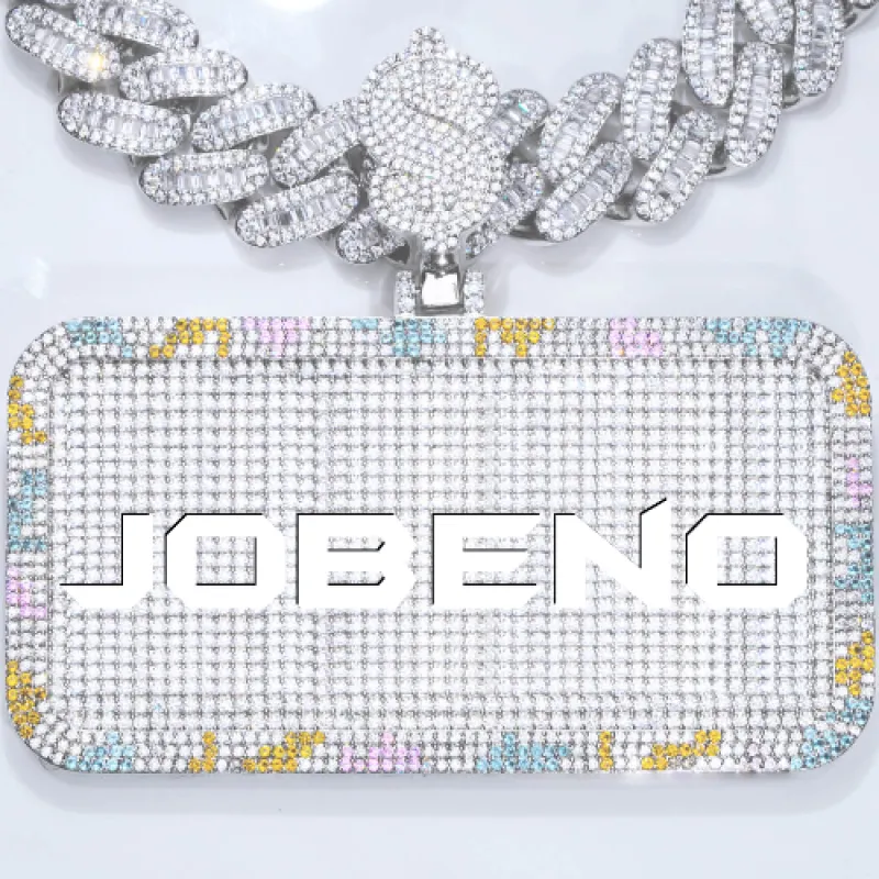 CUSTOM LETTER NECKLACE 3D COLORFUL SQUARE sold by The GUU Shop