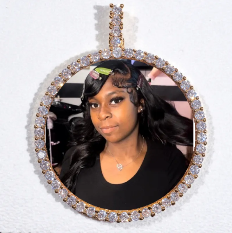 LARGE 3D CIRCLE CUSTOM PICTURE PENDANT sold by The GUU Shop