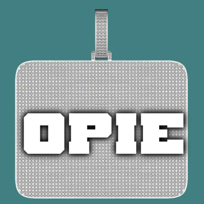 CUSTOM LETTER NECKLACE 3D BIG SQUARE sold by The GUU Shop