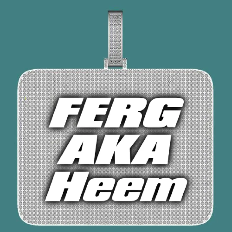 CUSTOM LETTER NECKLACE 3D BIG SQUARE sold by The GUU Shop