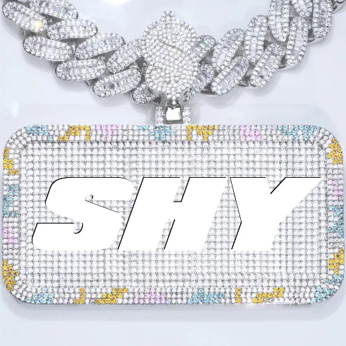 CUSTOM LETTER NECKLACE 3D COLORFUL SQUARE sold by The GUU Shop