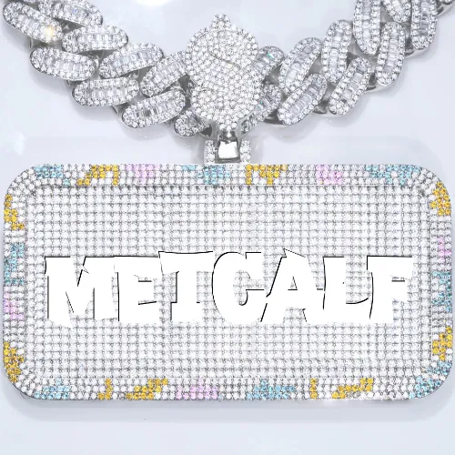 CUSTOM LETTER NECKLACE 3D COLORFUL SQUARE sold by The GUU Shop