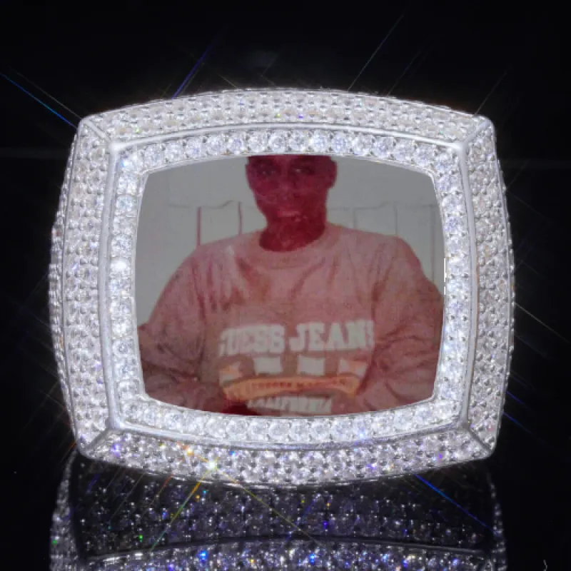 3D CUSTOM PICTURE ICED RING sold by The GUU Shop