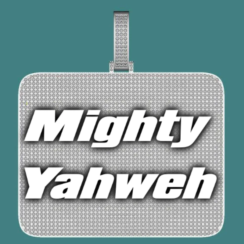 CUSTOM LETTER NECKLACE 3D BIG SQUARE sold by The GUU Shop