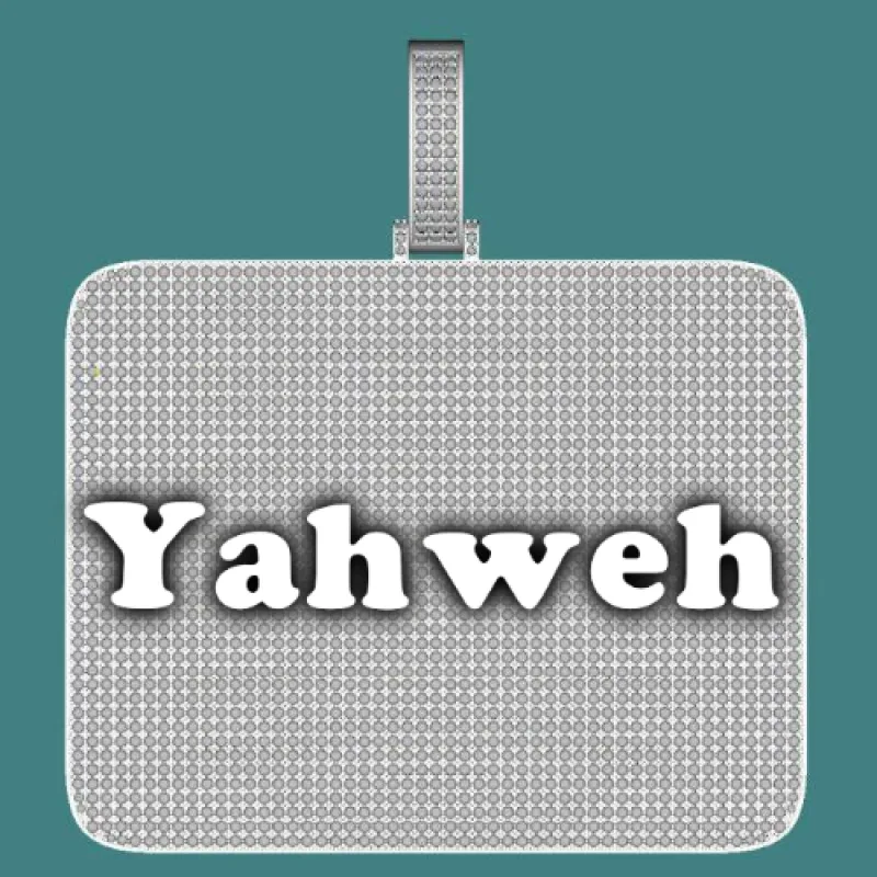 CUSTOM LETTER NECKLACE 3D BIG SQUARE sold by The GUU Shop