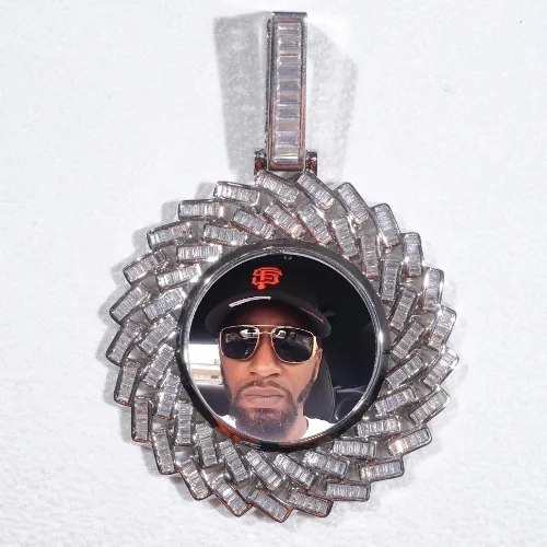 Large 3D Baguette Custom Picture Pendant sold by The GUU Shop