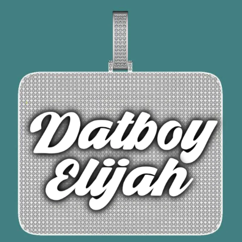 CUSTOM LETTER NECKLACE 3D BIG SQUARE sold by The GUU Shop